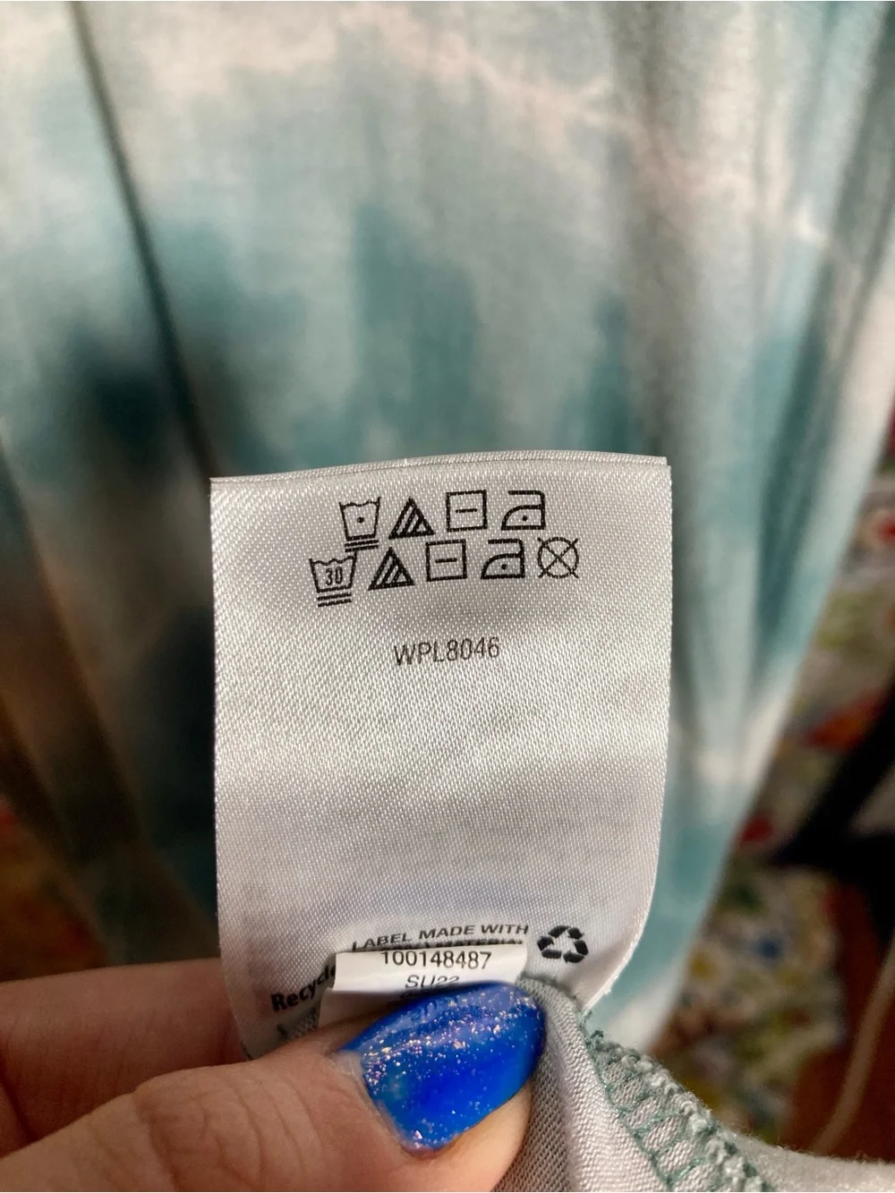 Style & Co. Blue and White Tie-Dye Mini Dress - Picture 6 of 9